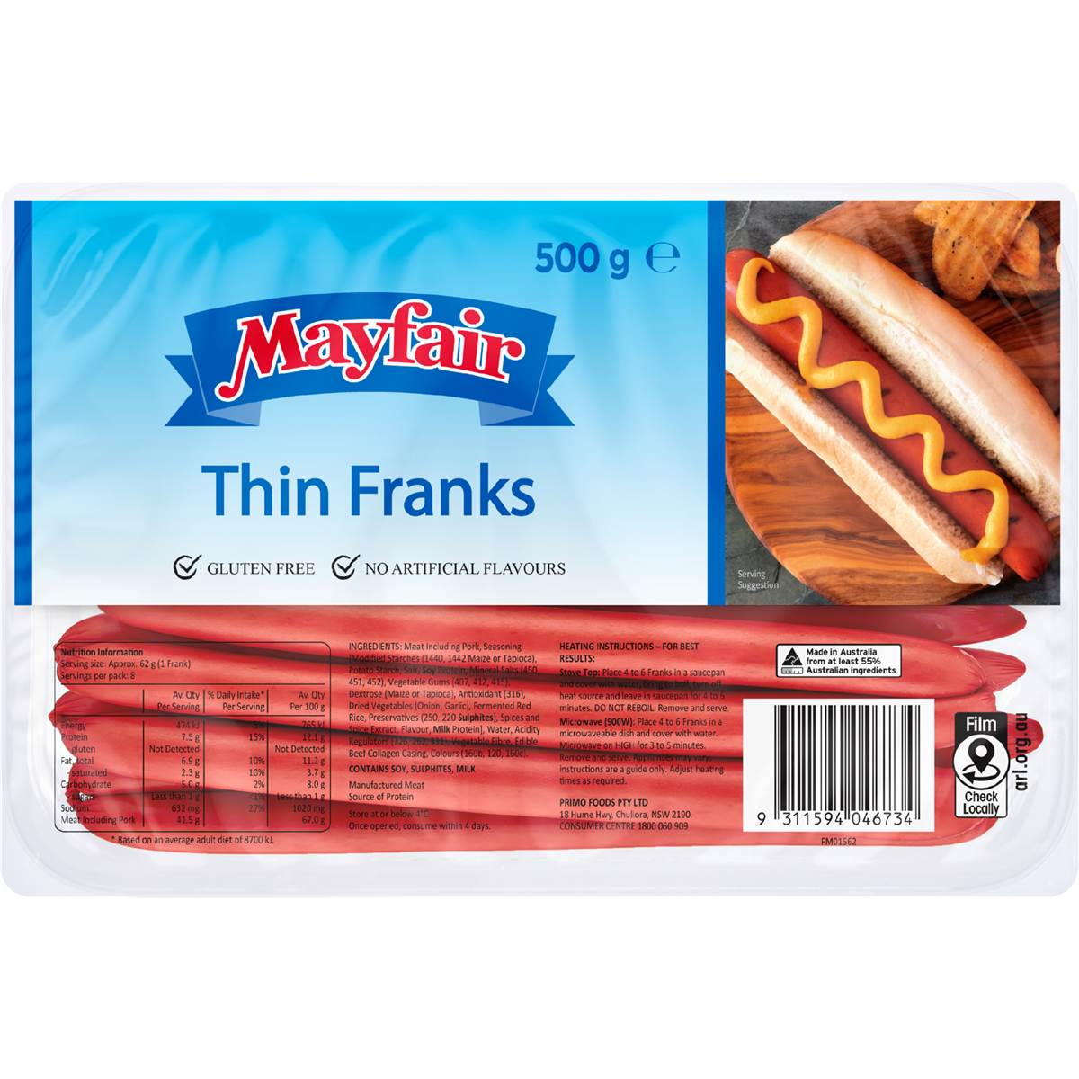 Mayfair Thin Frankfurts