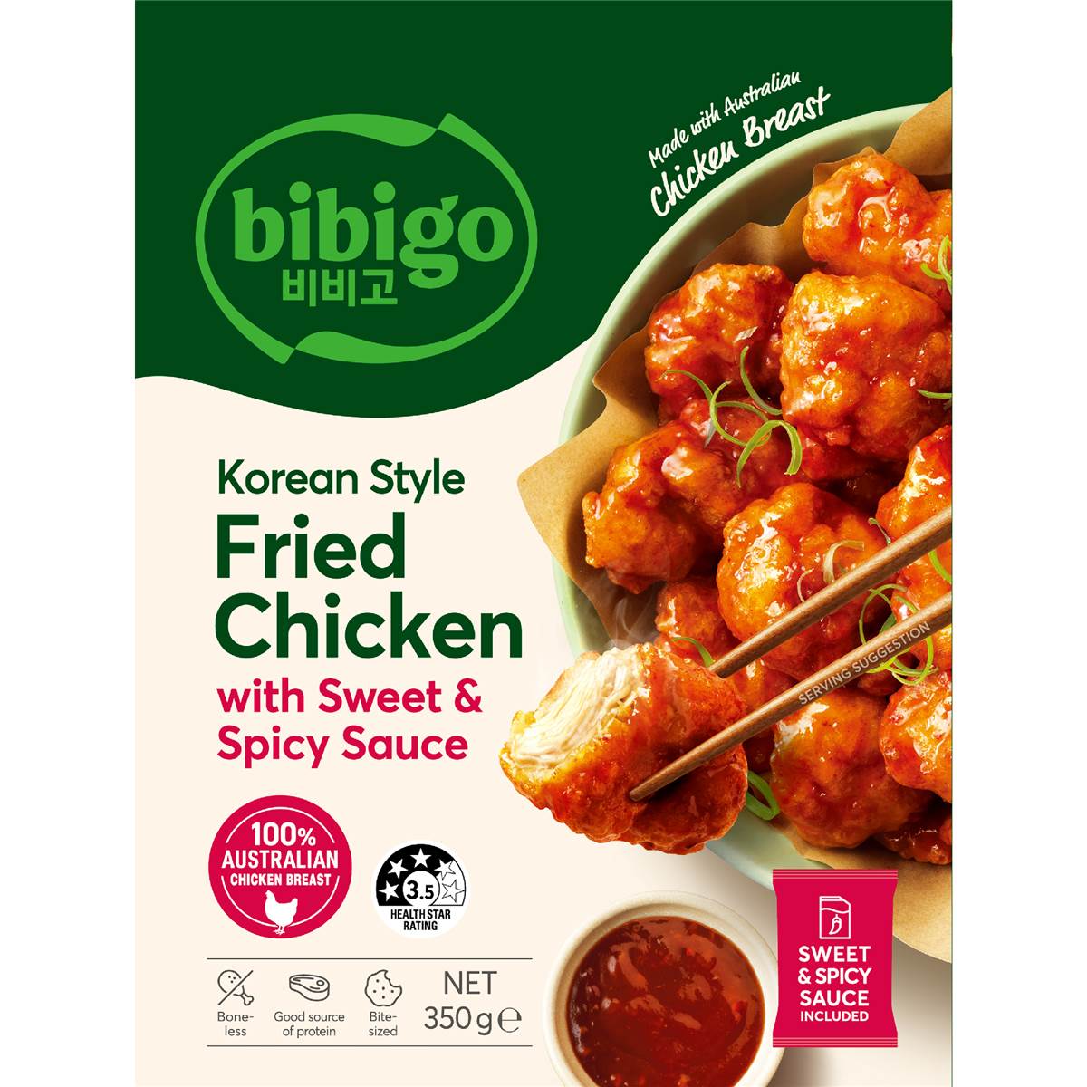 Bibigo Korean Style Fried Chicken With Sweet & Spicy Sauce