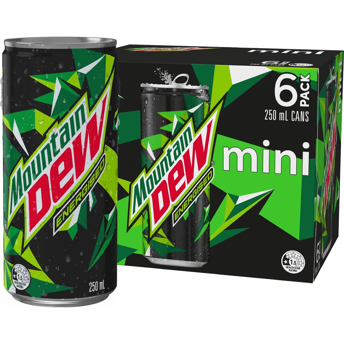 Mountain Dew Energised Mini Cans