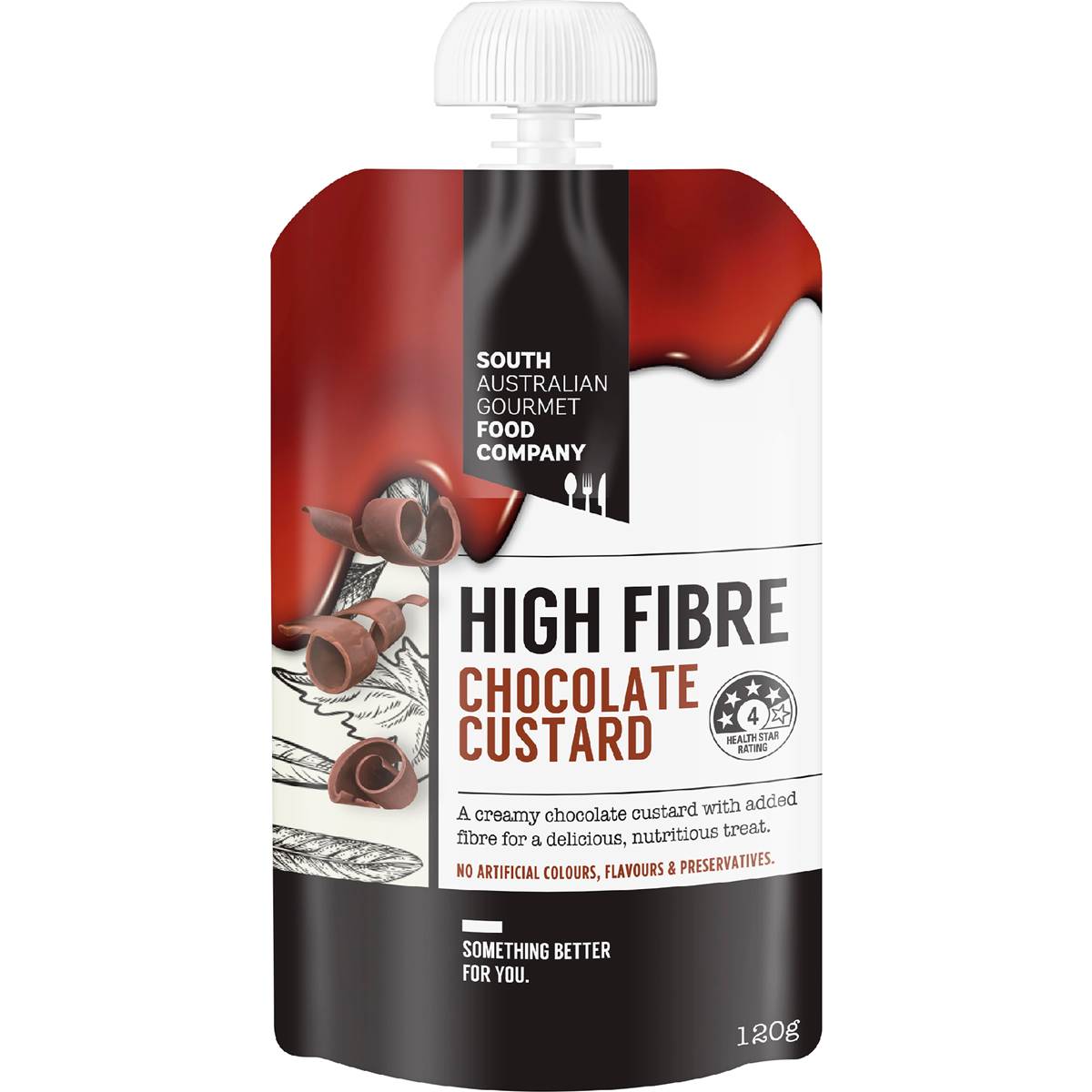 South Australian Gourmet Food Company High Fibre Chocolate Custard