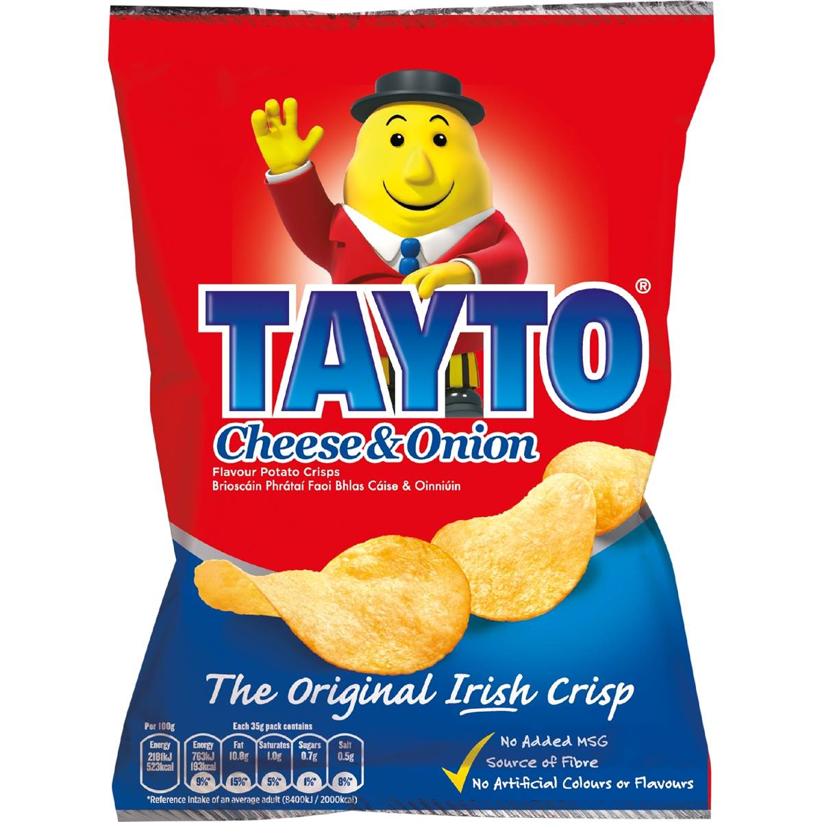 Tayto Cheese & Onion Flavour Potato Crisps