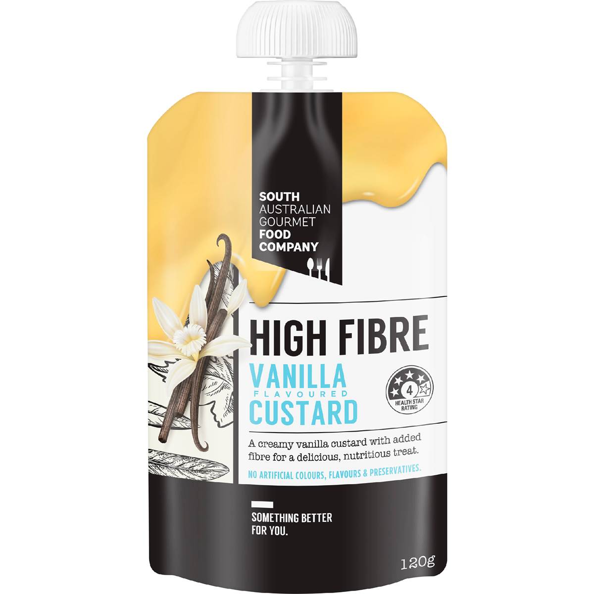South Australian Gourmet Food Company High Fibre Vanilla Custard