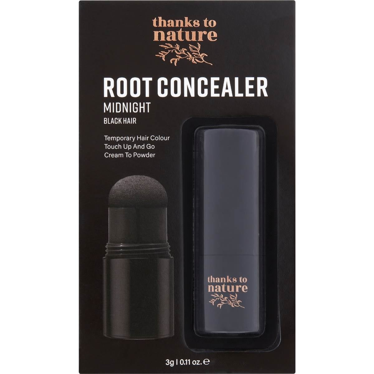 Thanks To Nature Root Concealer Wand Midnight Black 3g