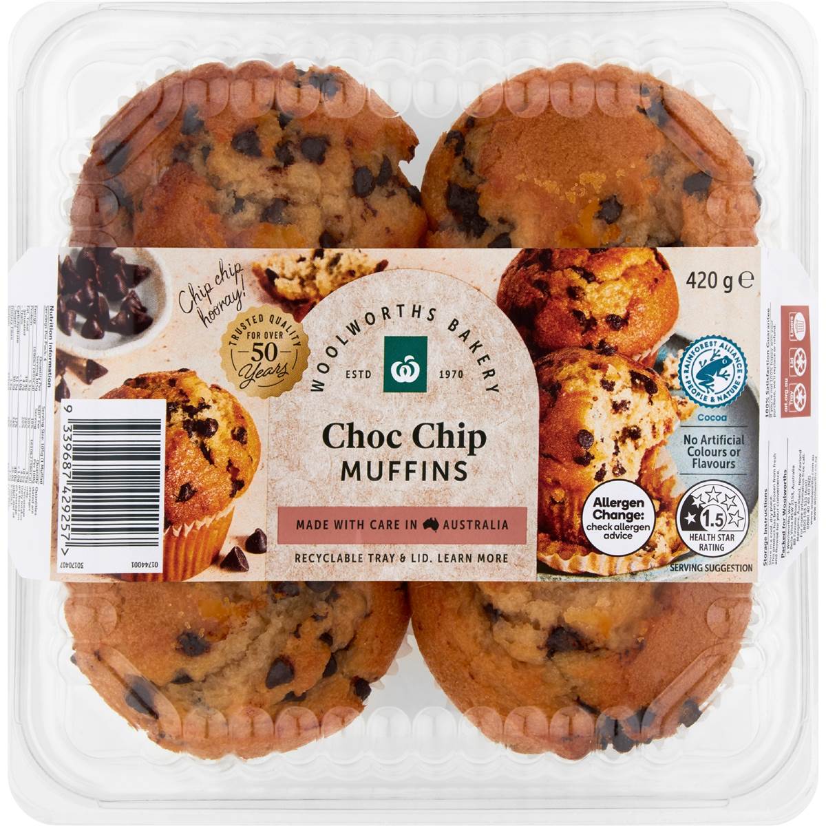 Woolworths Choc Chip Muffins