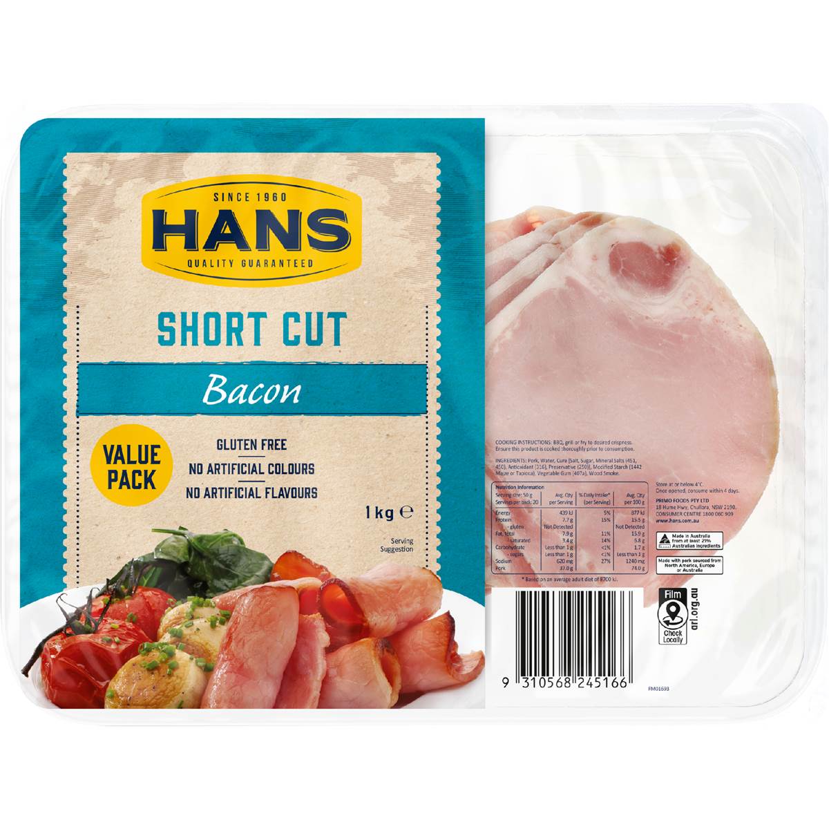 Hans Shortcut Rindless Bacon