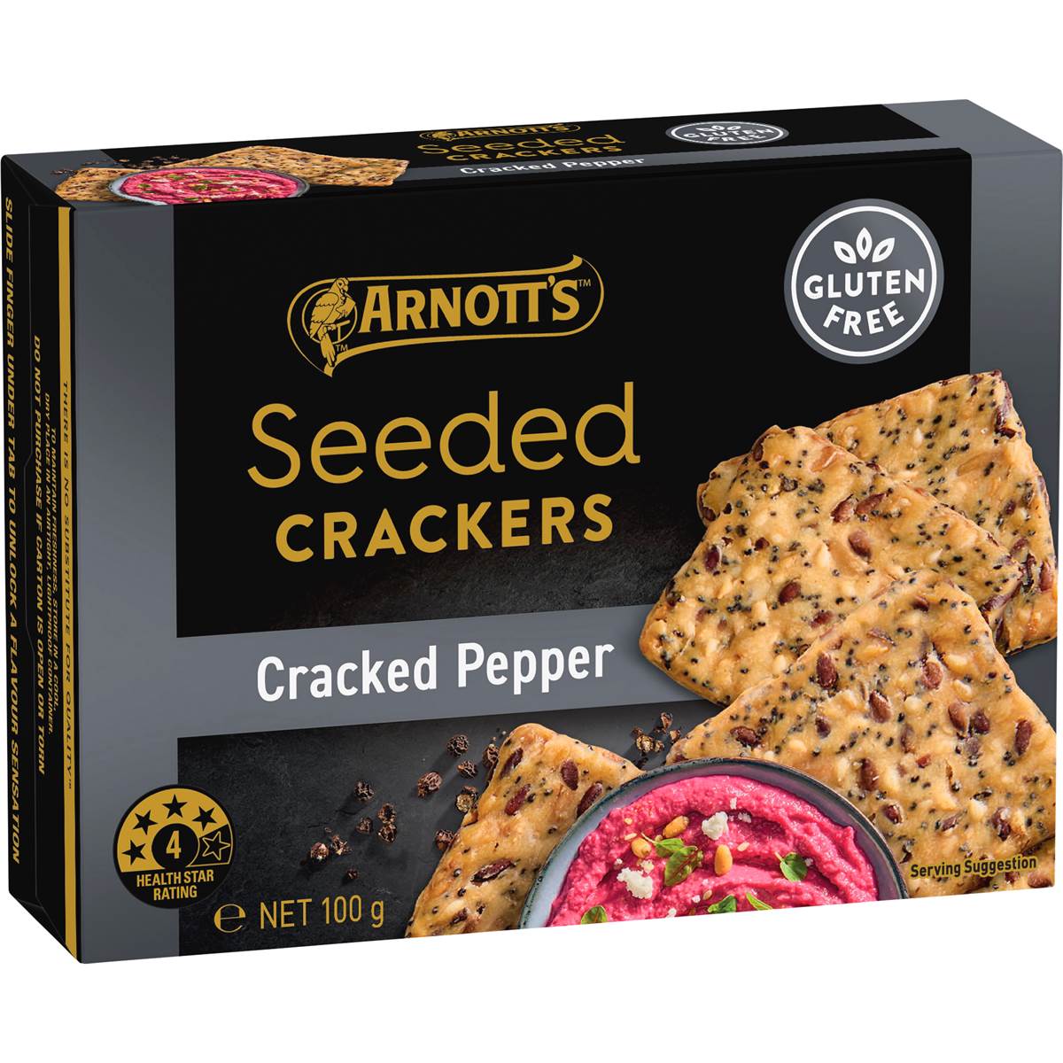 Arnott's Seeded Crackers Black Pepper