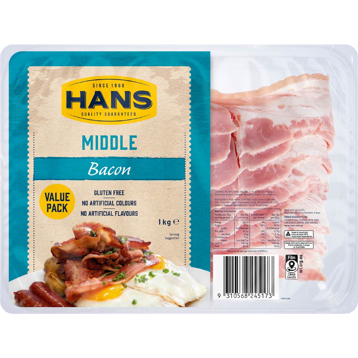 Hans Middle Bacon