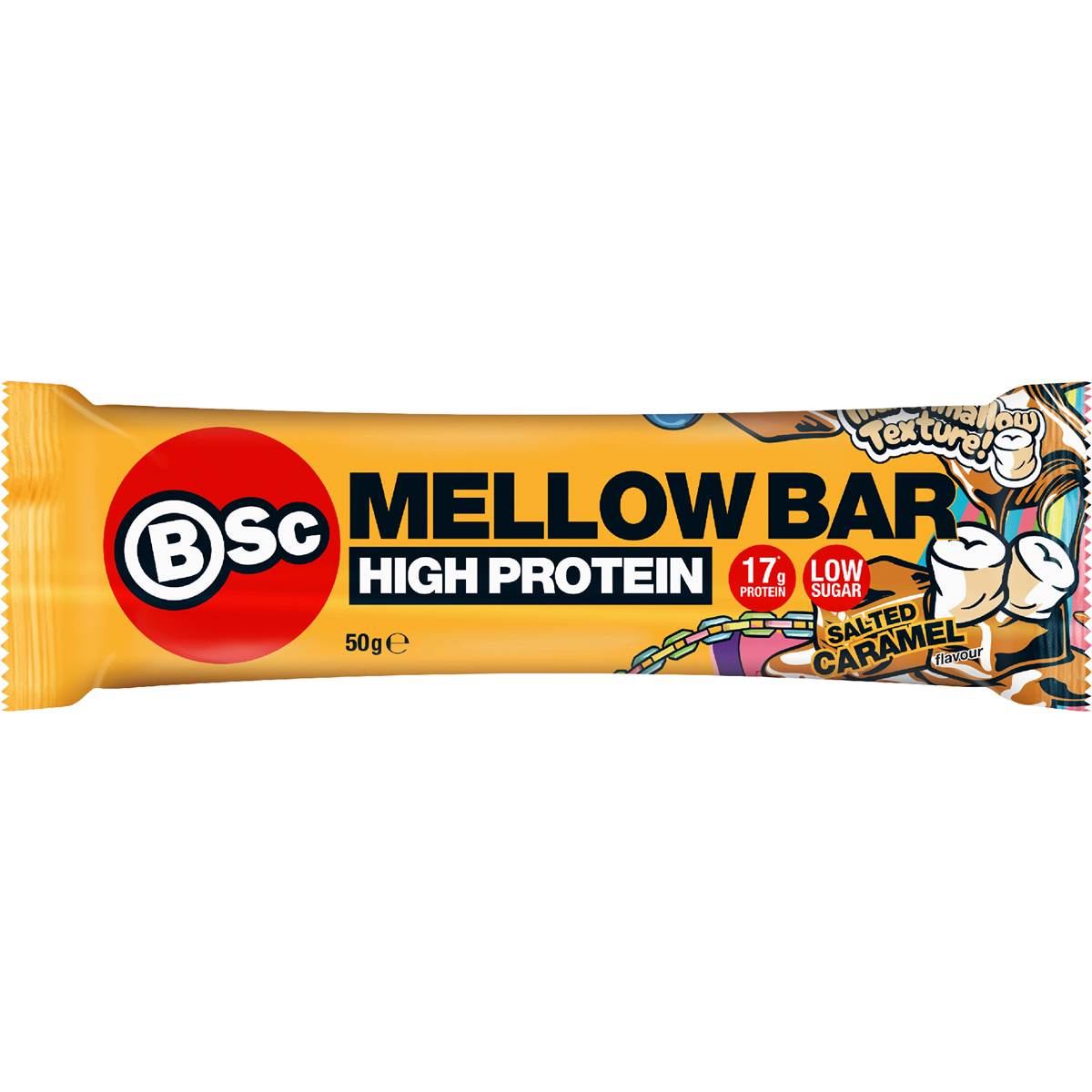 BSc High Protein Mellow Bar Salted Caramel 50g
