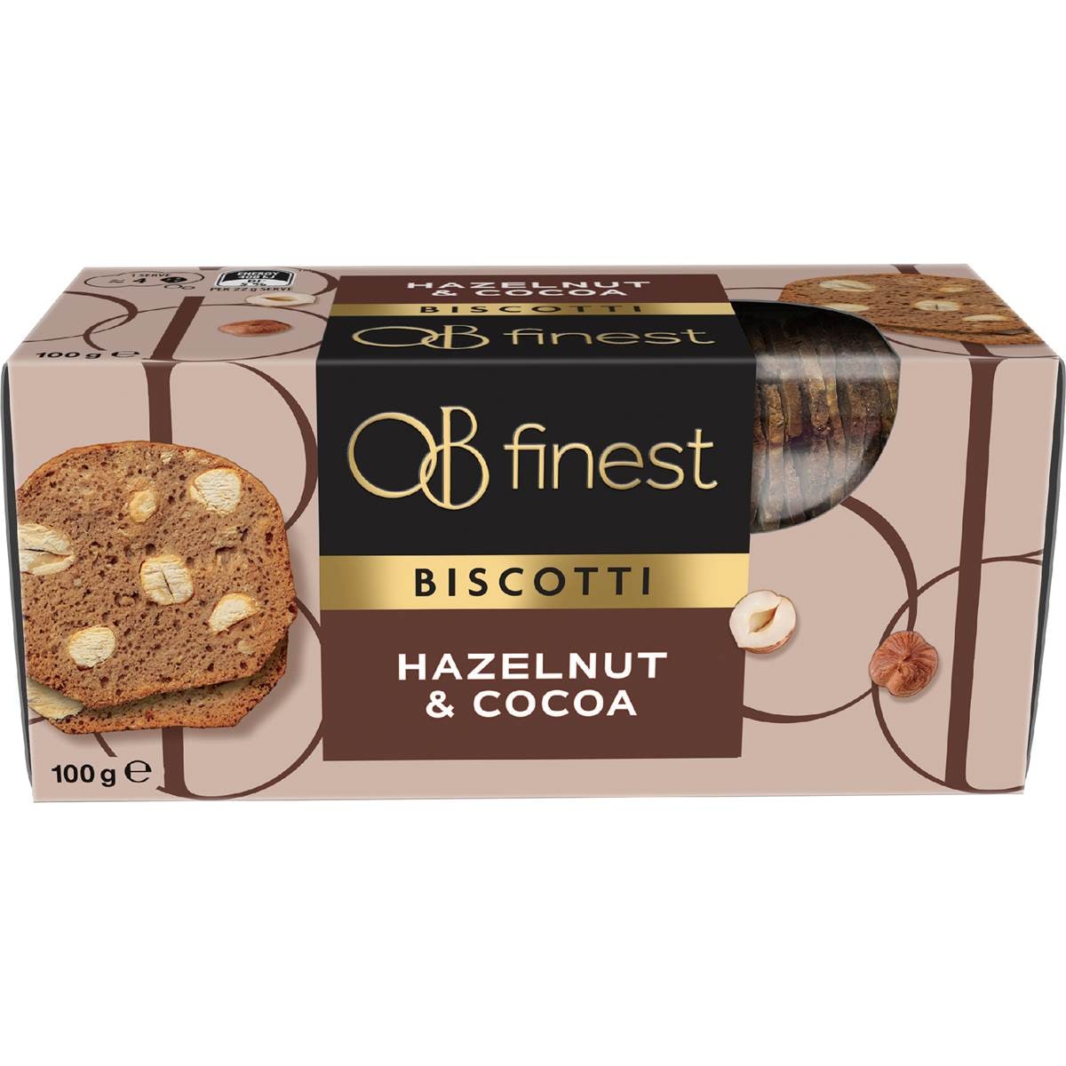 OB Finest Biscotti Biscuits Hazelnut & Cocoa