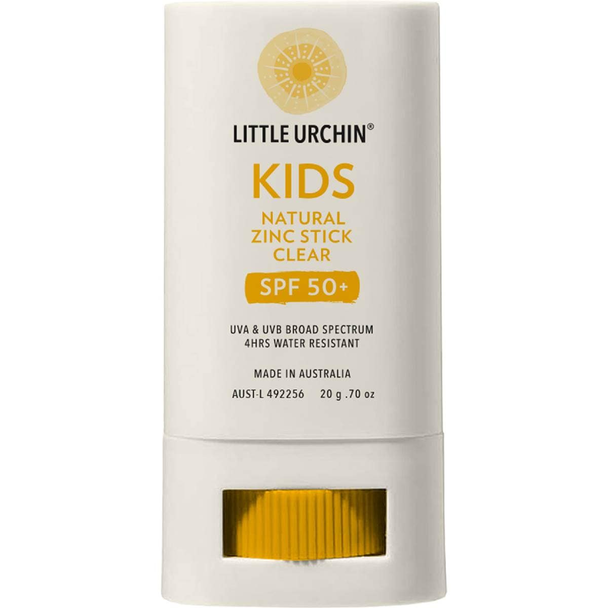 Little Urchin SPF50 Kids Natural Zinc Stick Clear