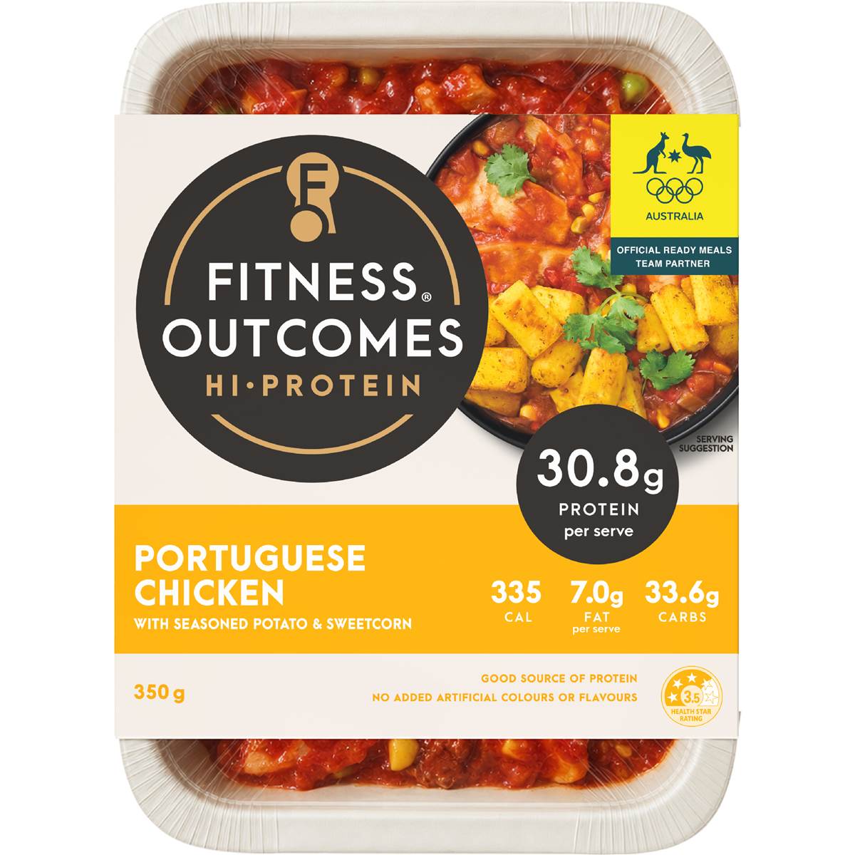 Fitness Outcomes Portuguese Chicken With Roasted Potato & Sweet Corn