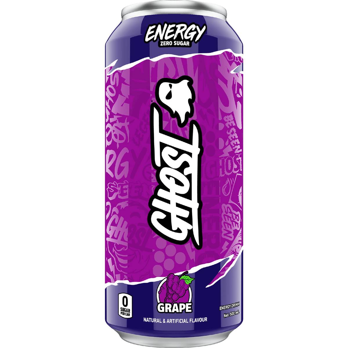 Ghost Energy Zero Sugar Grape Can