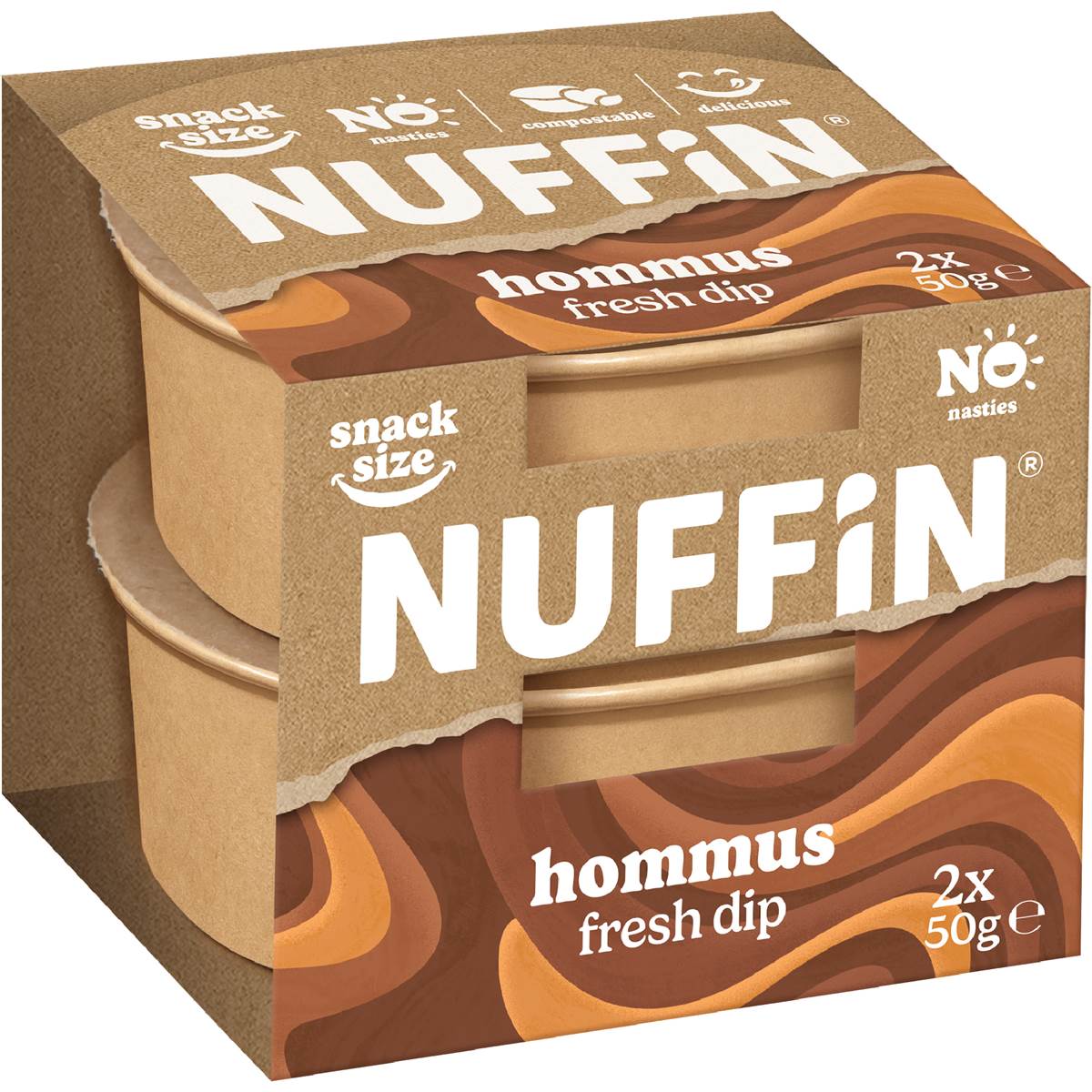 Nuffin Hommus Dip 50g x 2 pack