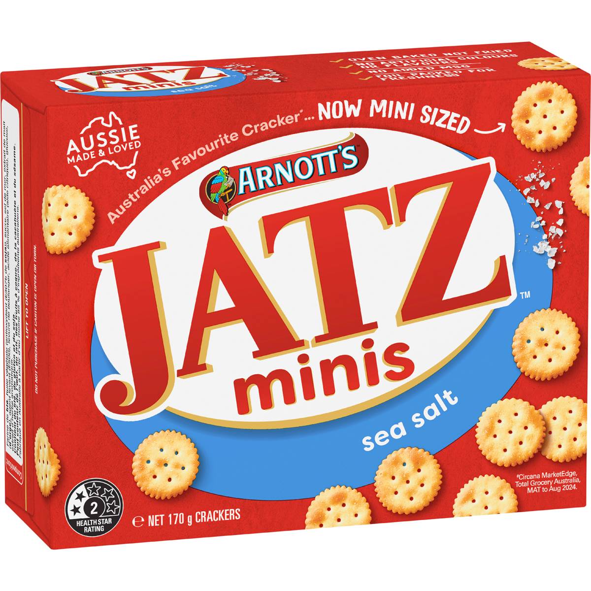Arnott's Jatz Mini Crackers Sea Salt 170g