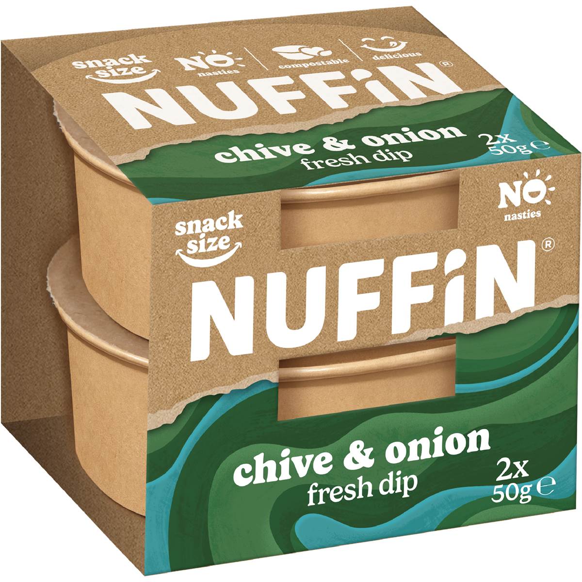 Nuffin Chive & Onion Dip 50g x 2 pack