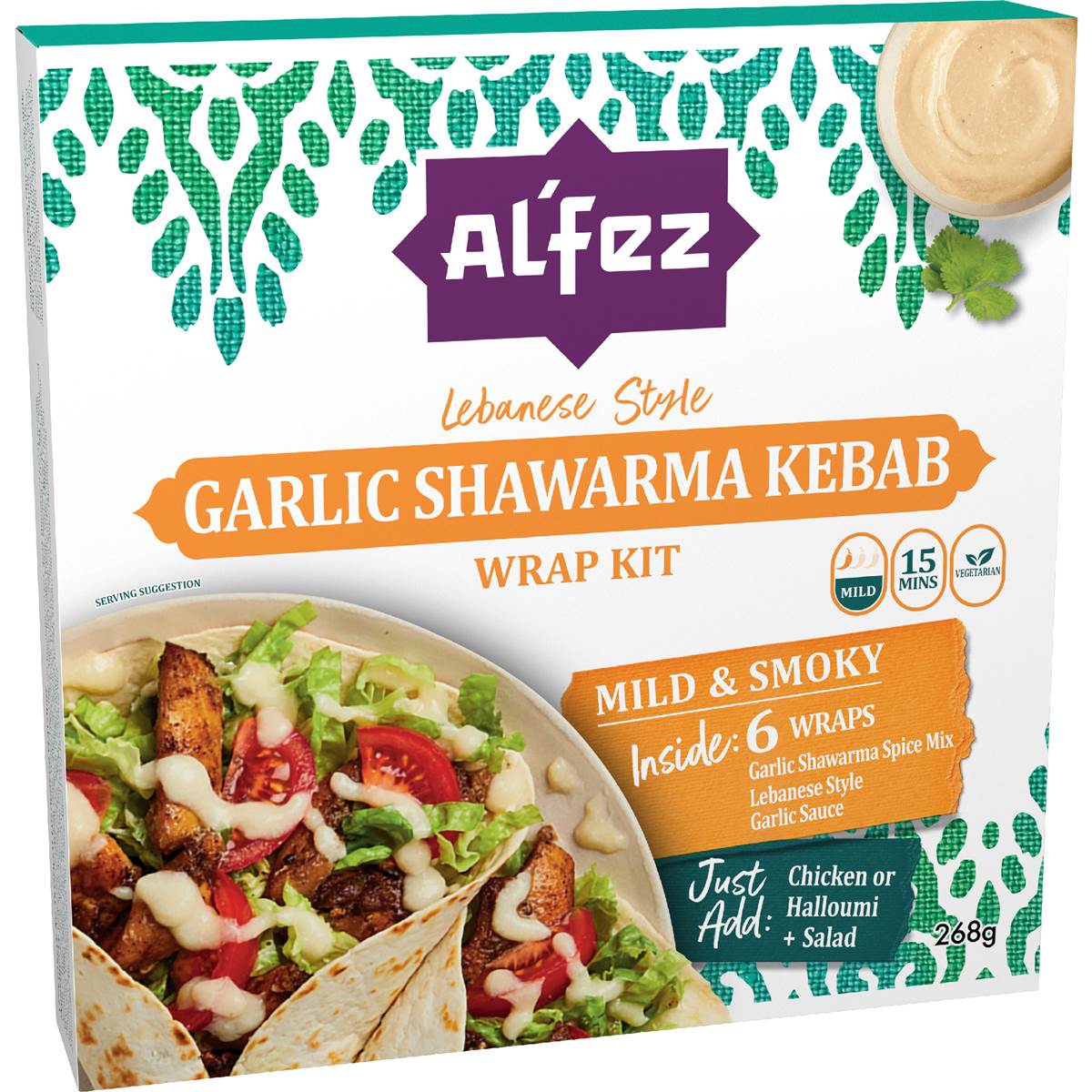 Al'Fez Lebanese Style Shawarma Kebab Wrap Kit Mild & Smoky