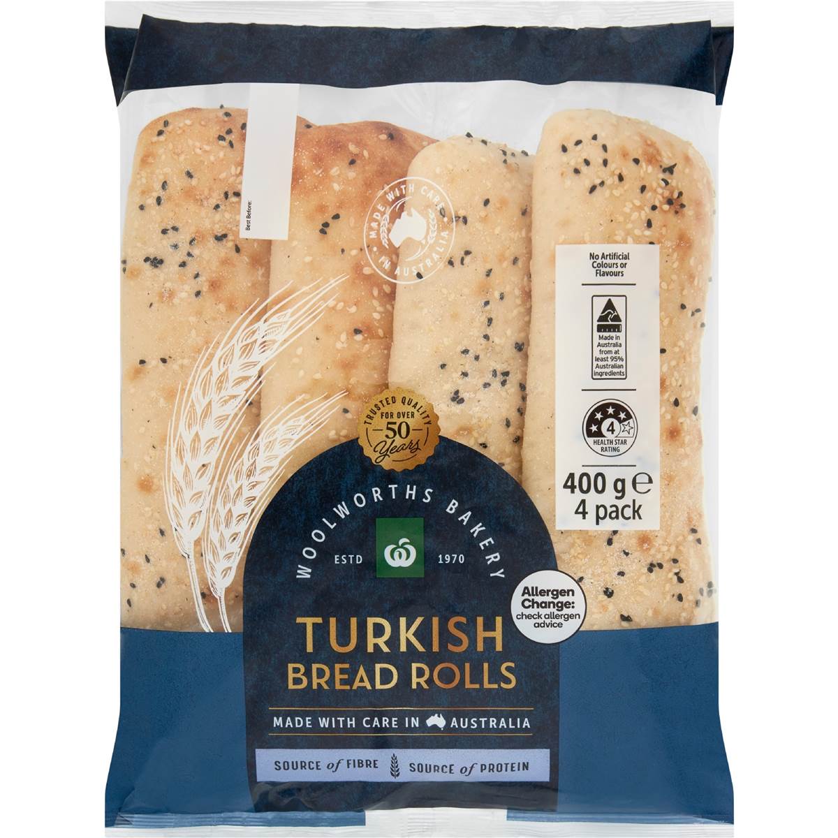 Woolworths Stonebaked Turkish Rolls