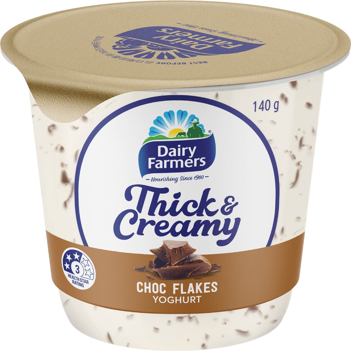 Dairy Farmers Thick & Creamy Yoghurt Choc Flakes 140g