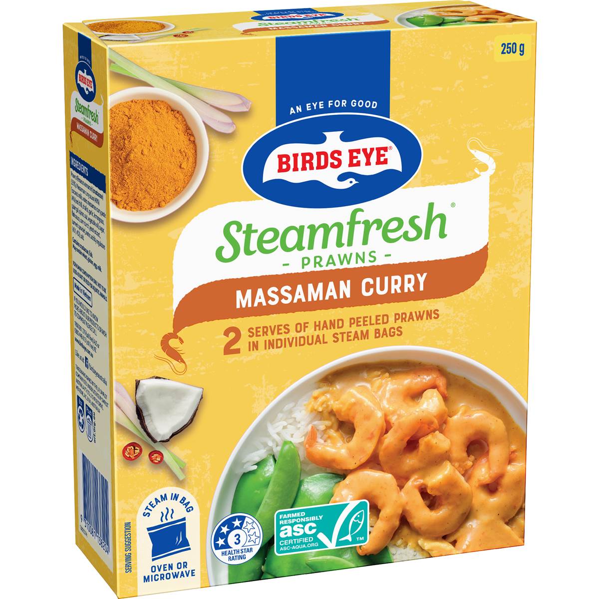 Birds Eye Steam Fresh Prawns Massaman Curry 250g