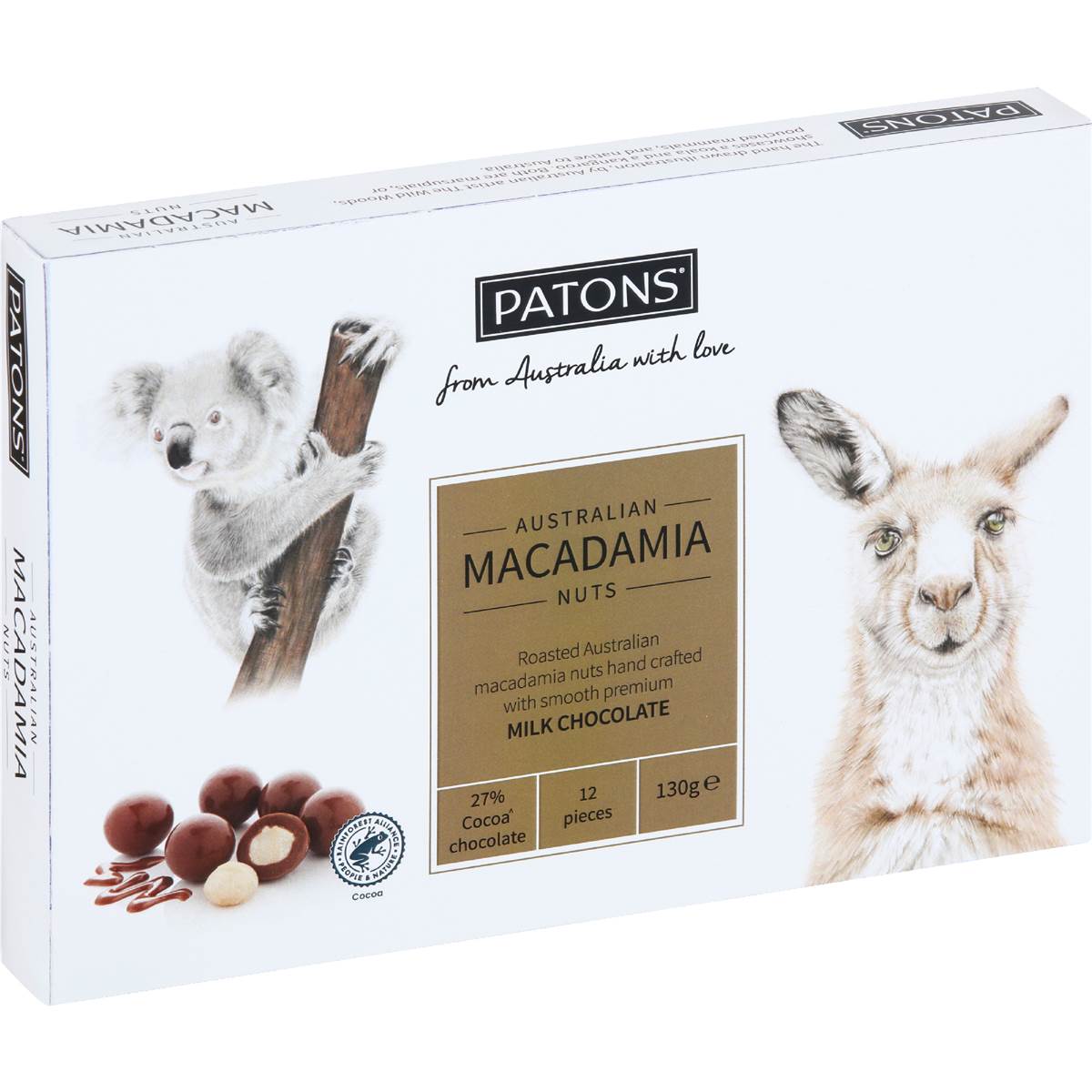 Patons Australian Macadamia Nuts Milk Chocolate