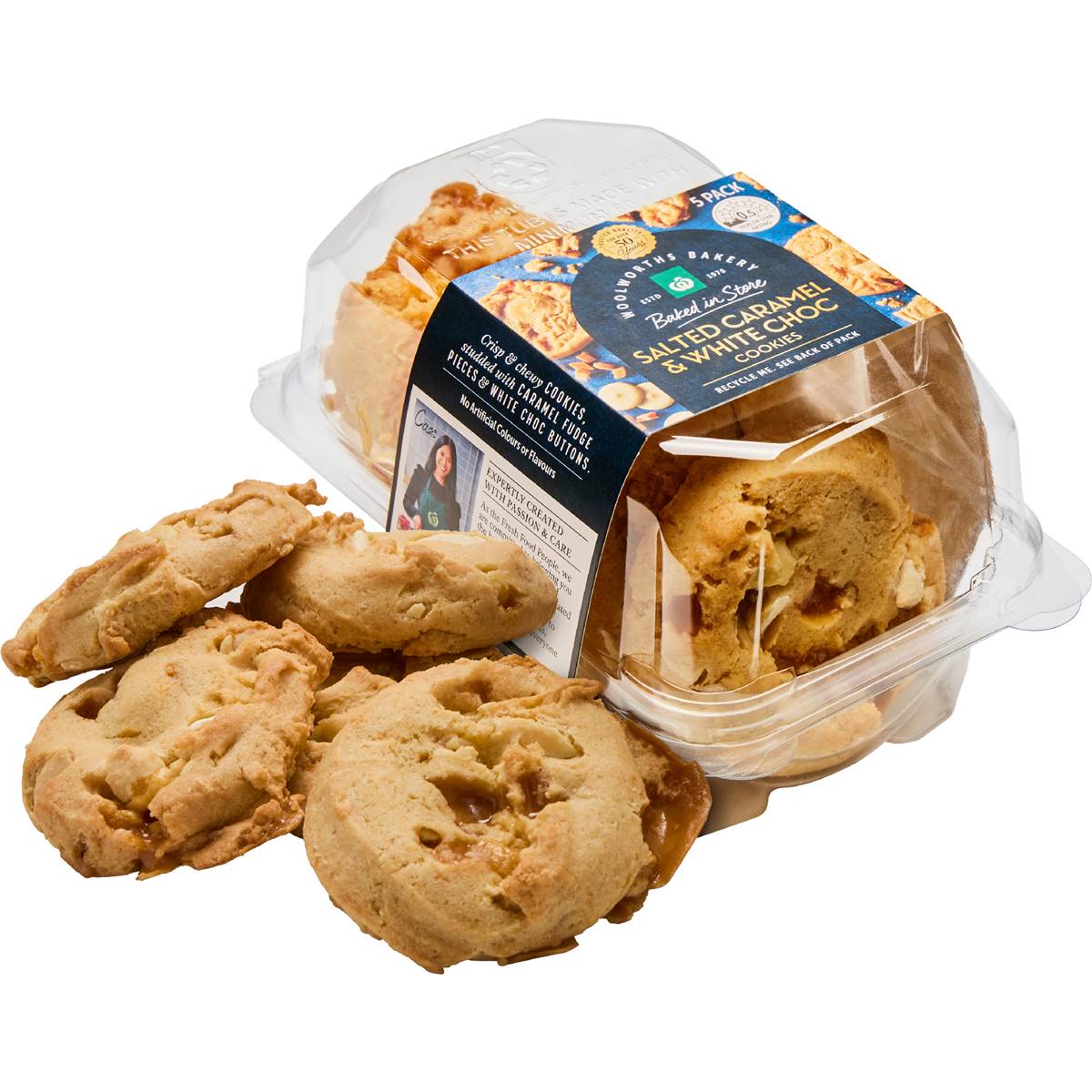 Woolworths Salted Caramel White Choc Cookies