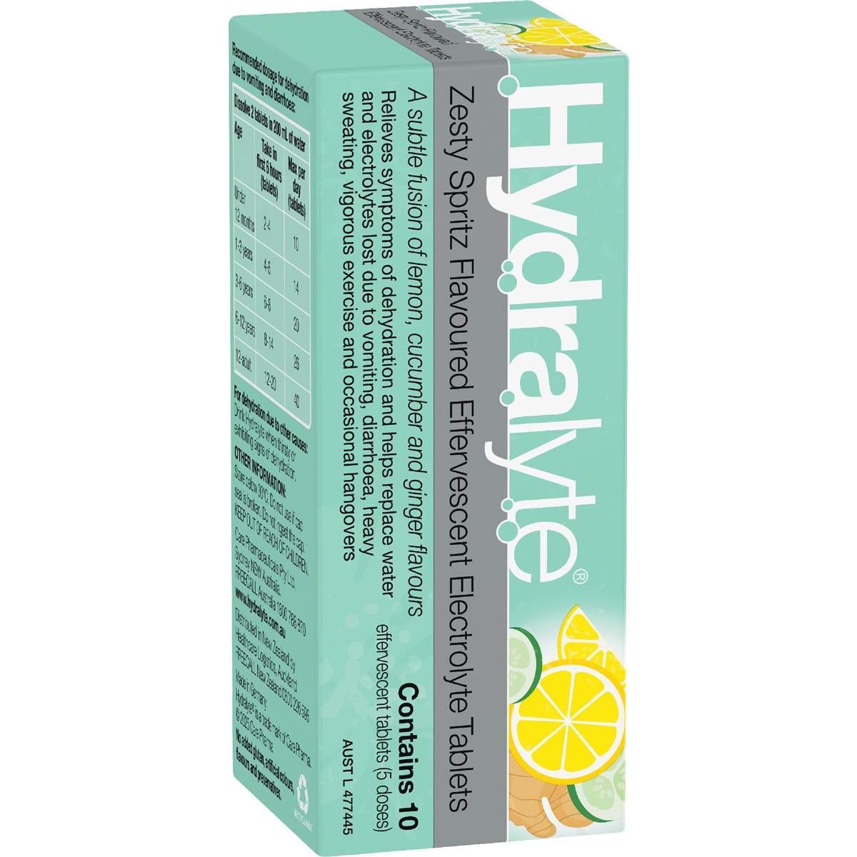 Hydralyte Effervescent Electrolyte Tablets Zesty Spritz