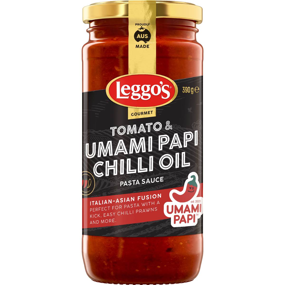 Leggo's Gourmet Tomato & Umami Papi Chilli Oil Pasta Sauce 390g