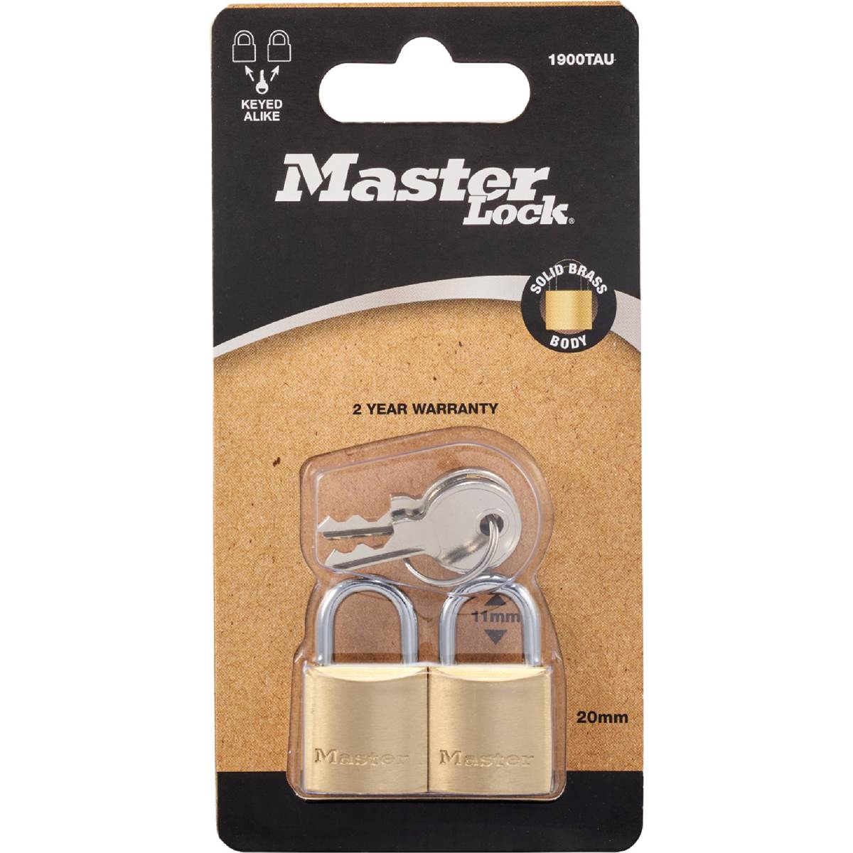 Master Lock Brass Pad 20mm