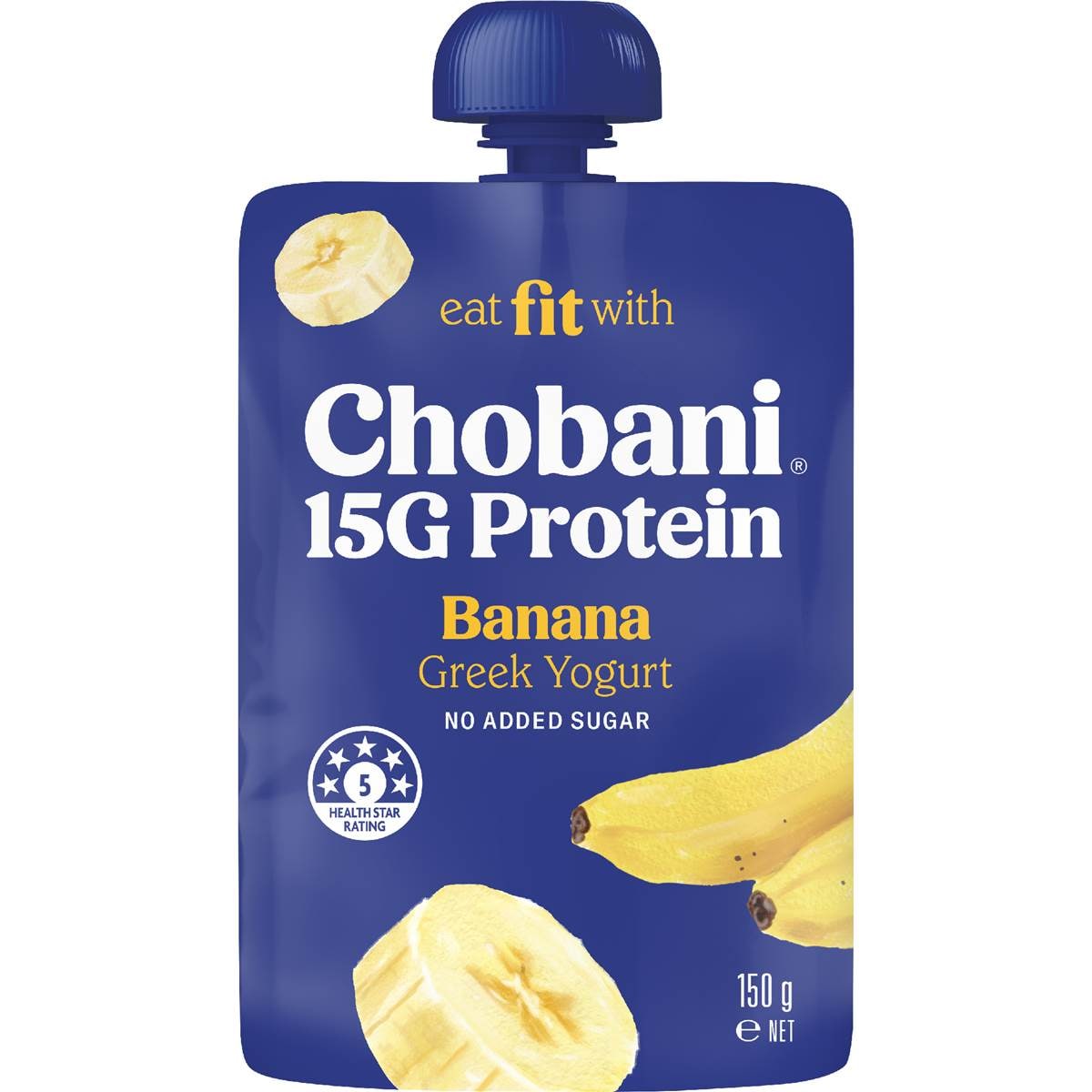 Chobani 15G Protein Greek Yogurt Banana Pouch 150g
