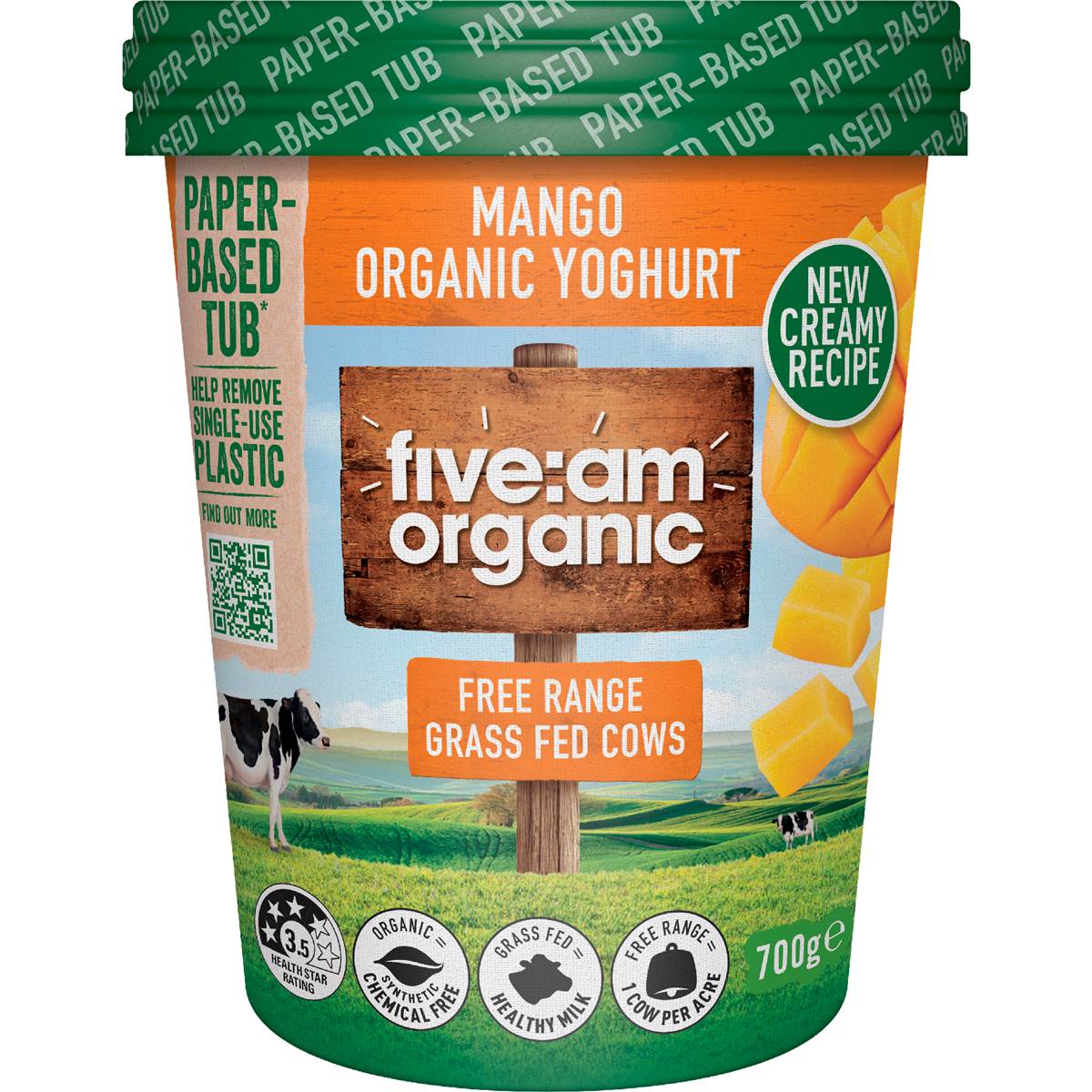 Five:Am Organic Yoghurt Mango