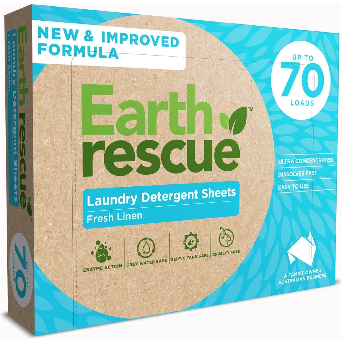 Earth Rescue Laundry Detergent Sheets Fresh Linen