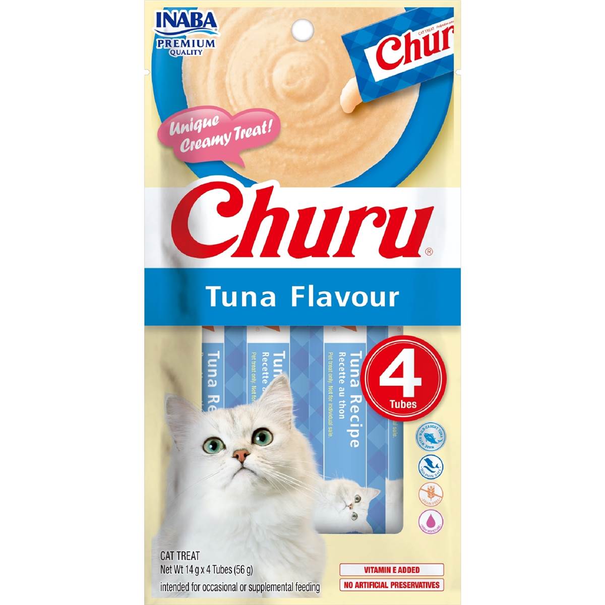 Churu Tuna Puree Cat Treats 4 pack