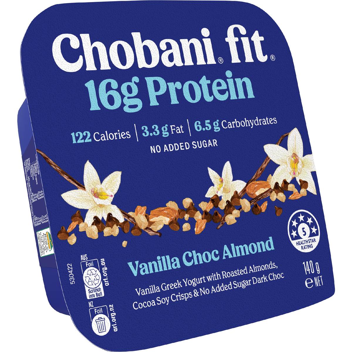 Chobani 16G Flip Protein Greek Yogurt Vanilla Choc Almond 140g