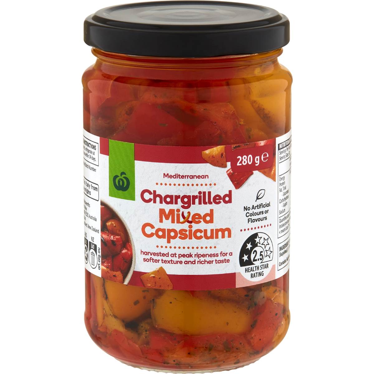 Woolworths Chargrilled Capsicum