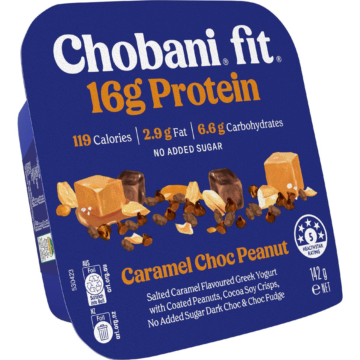 Chobani 16G Flip Protein Greek Yogurt Caramel Choc Peanut 142g