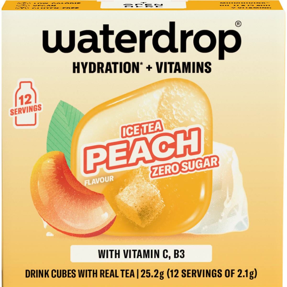 Waterdrop Vitamin Drink Cubes Ice Tea Peach