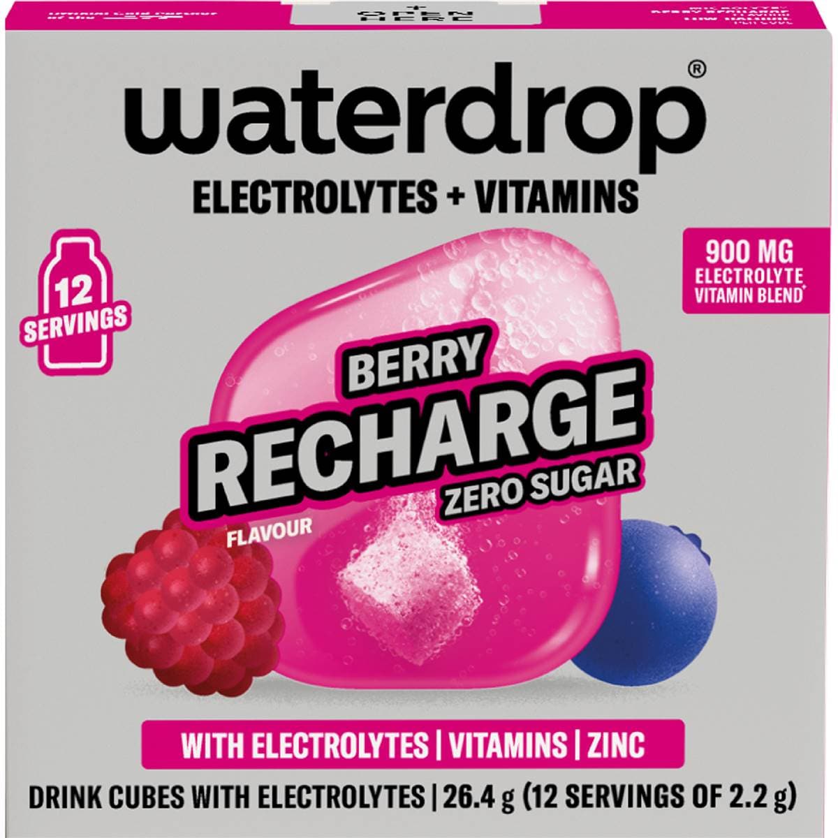 Waterdrop Electrolyte Drink Cubes Berry Drink Cubes Berry