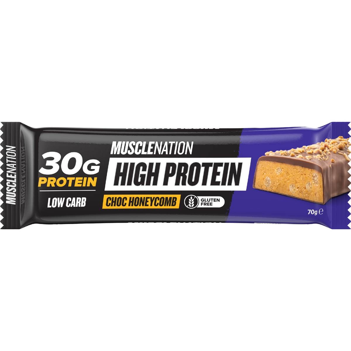 Muscle Nation High Protein Bar Choc Honeycomb