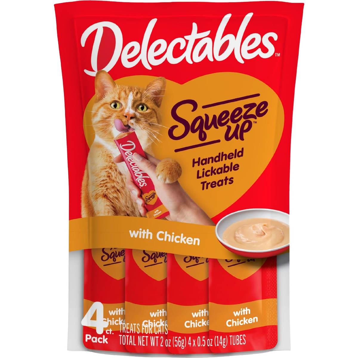 Delectables Squeeze Up Lickable Cat Treats Chicken 14g x 4 pack