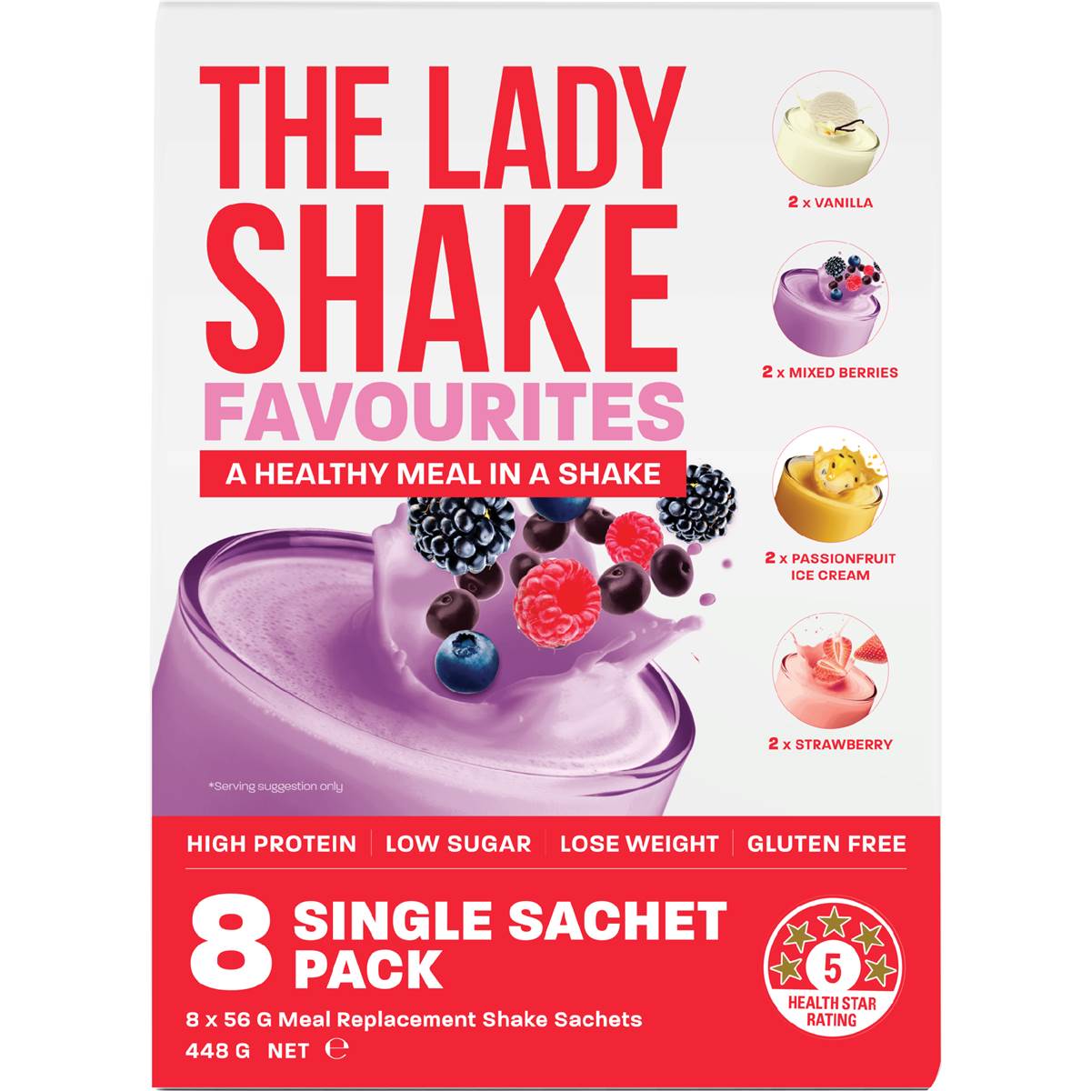 The Lady Shake Favourites Meal Replacement Powder Sachets