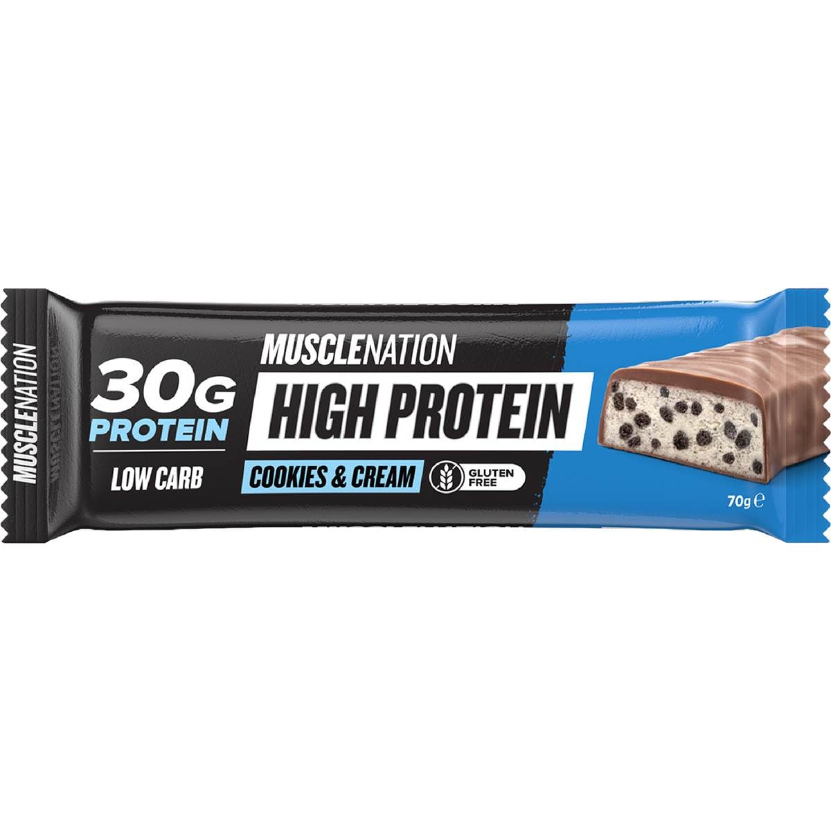 Muscle Nation High Protein Bar Cookies & Cream 70g