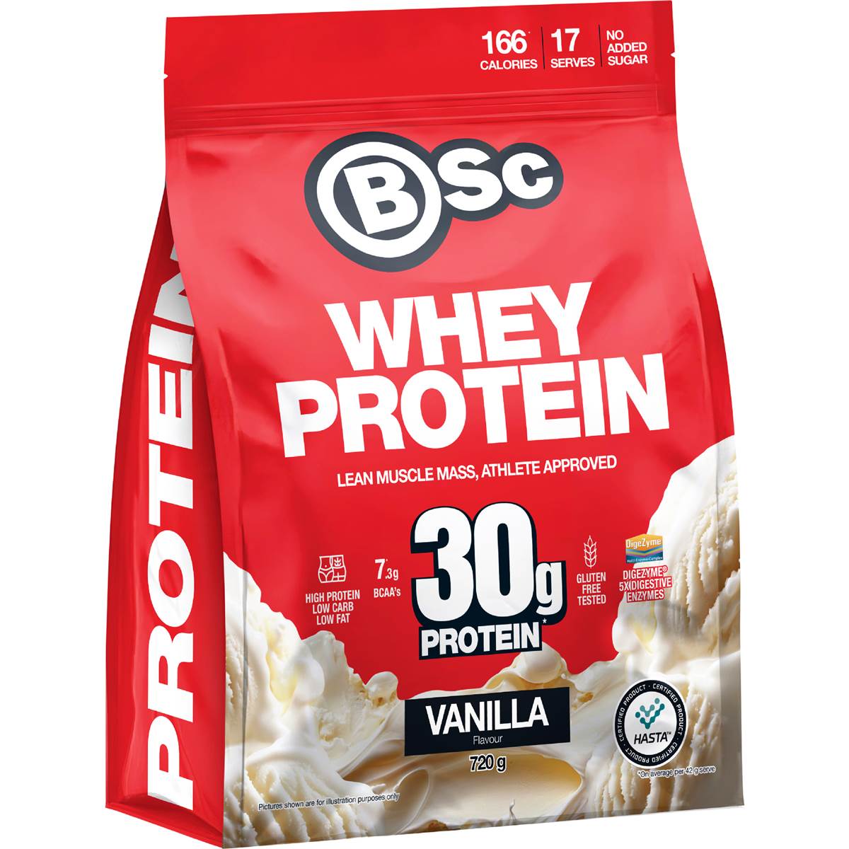BSc Whey Protein Powder Vanilla 720g