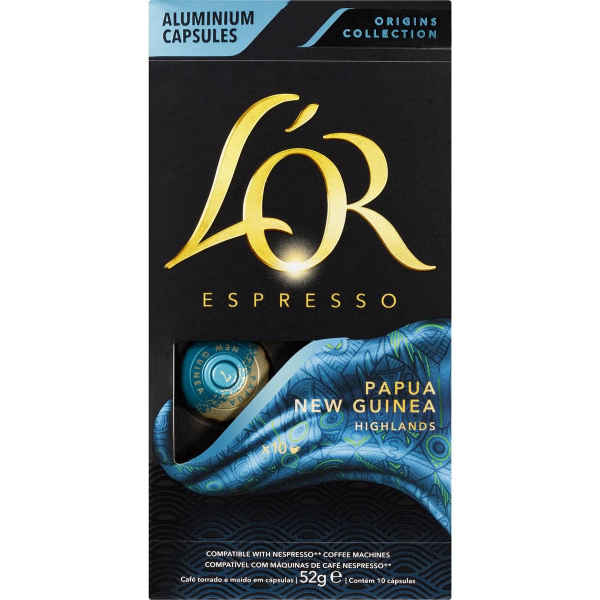 Calories in L'or Espresso Papua New Guinea Intensity 7 Coffee Capsules