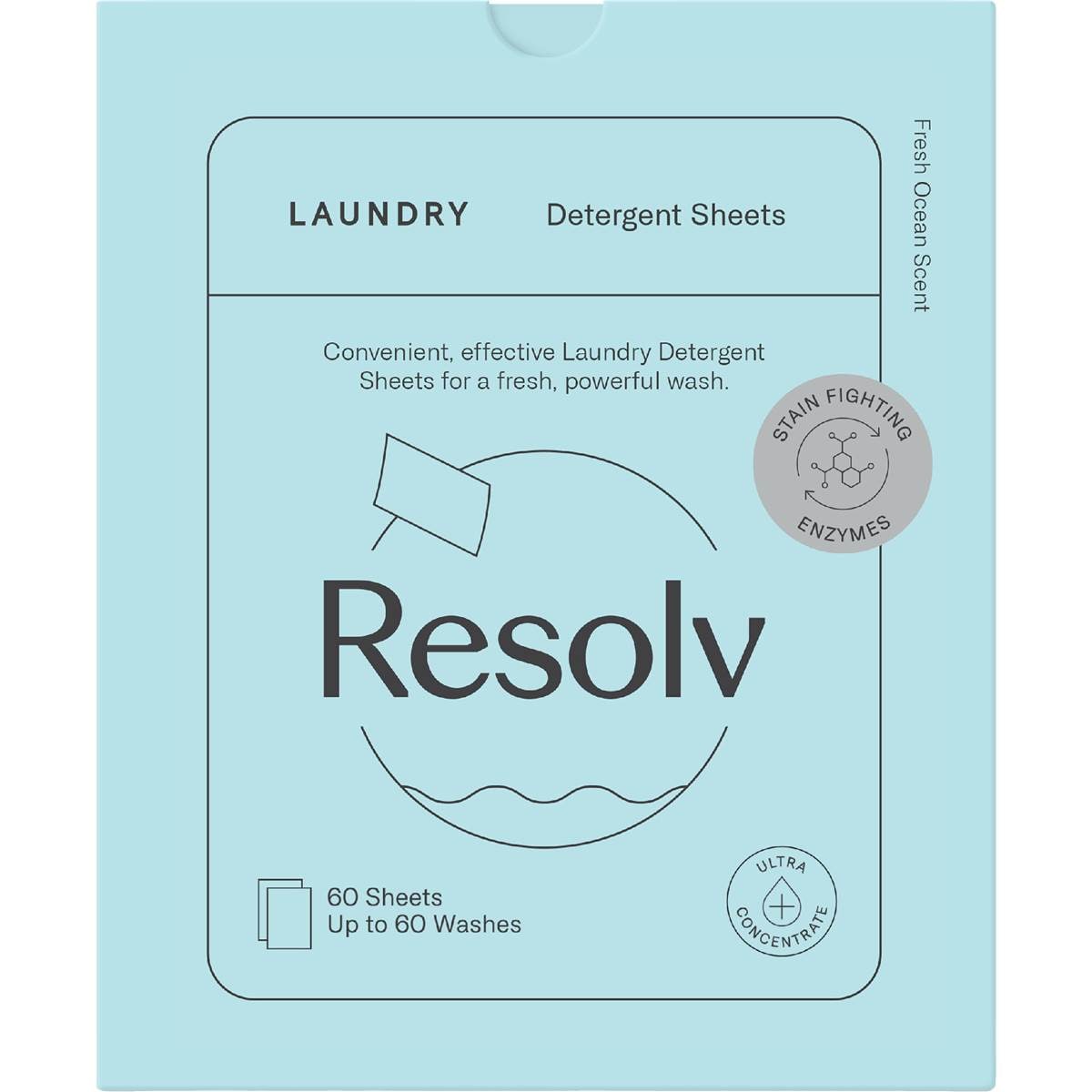 Resolv Laundry Detergent Sheets Fresh Ocean