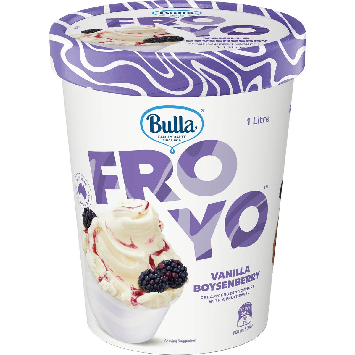 Bulla FroYo Tub Boysenberry 1L