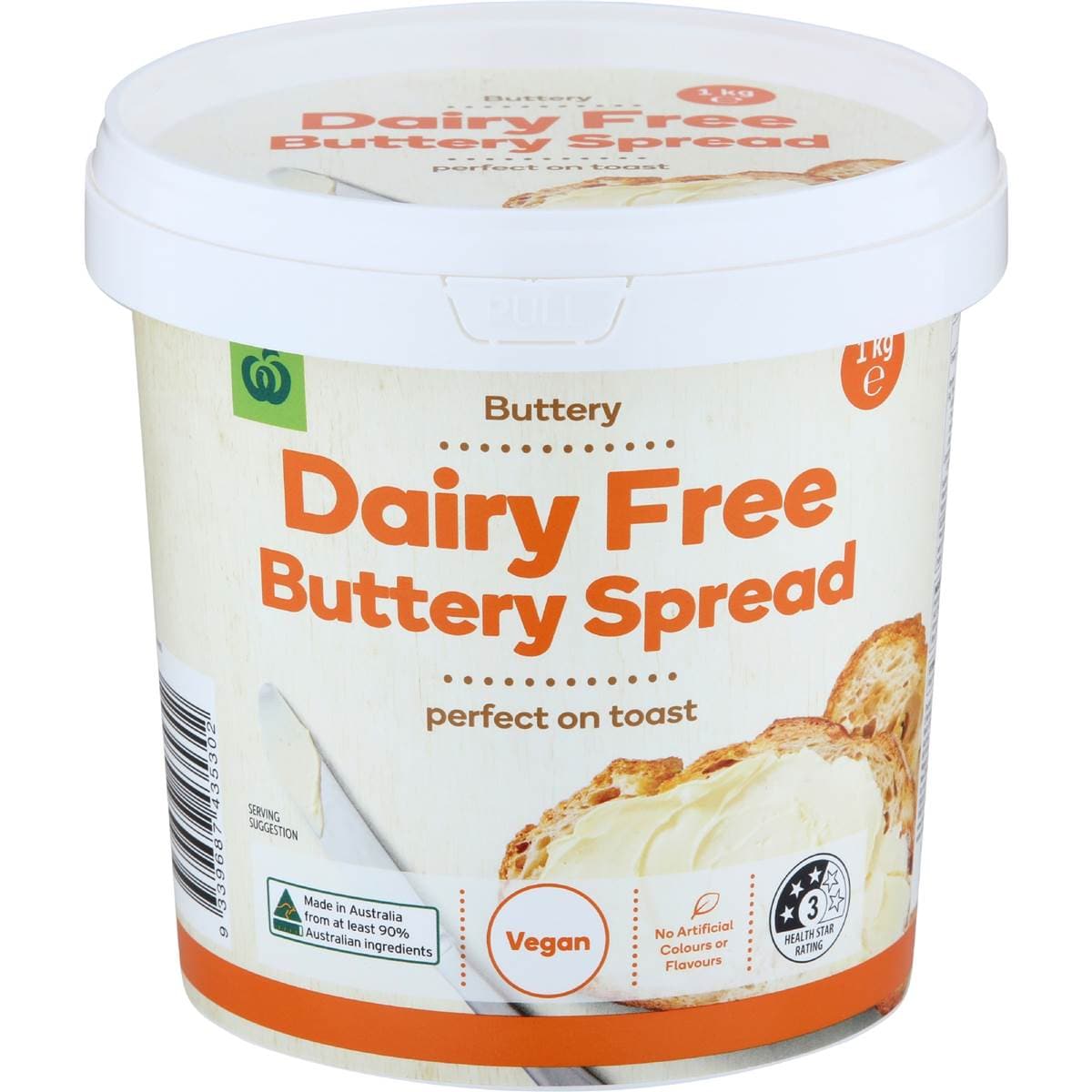 Woolworths Dairy Free Buttery Spread 1kg