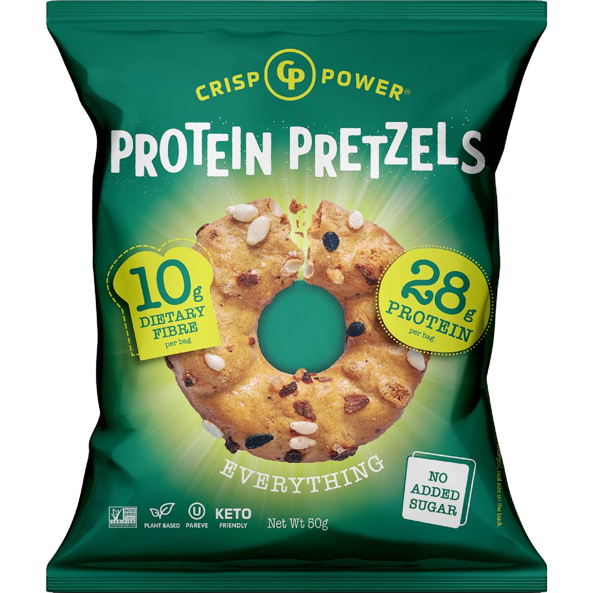 Crisp Power Protein Pretzel Everything