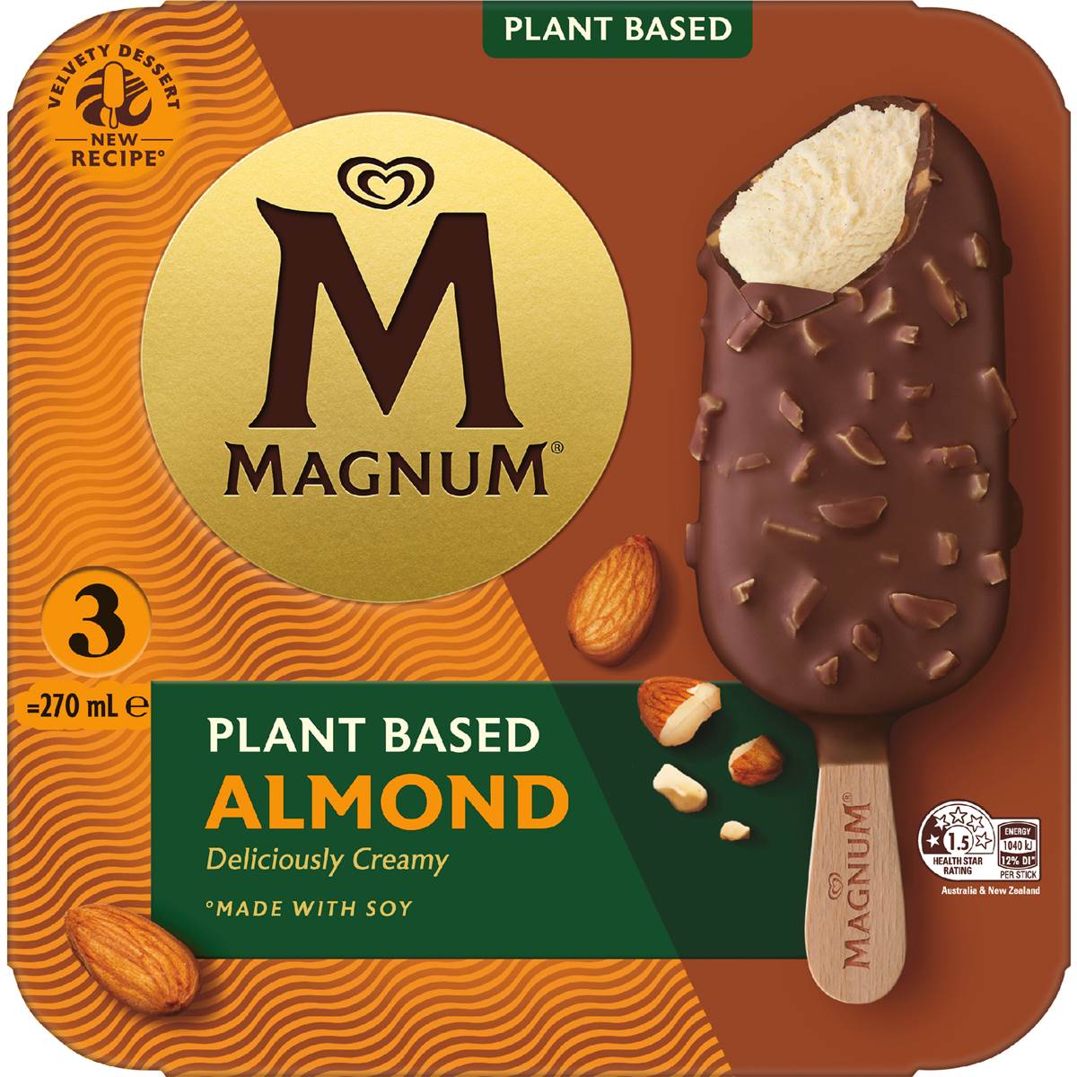 Magnum Plant Based Almond Sticks 3 pack