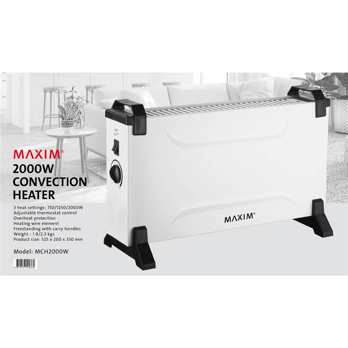 Maxim 2000W Convection Heater each – Woolworths
