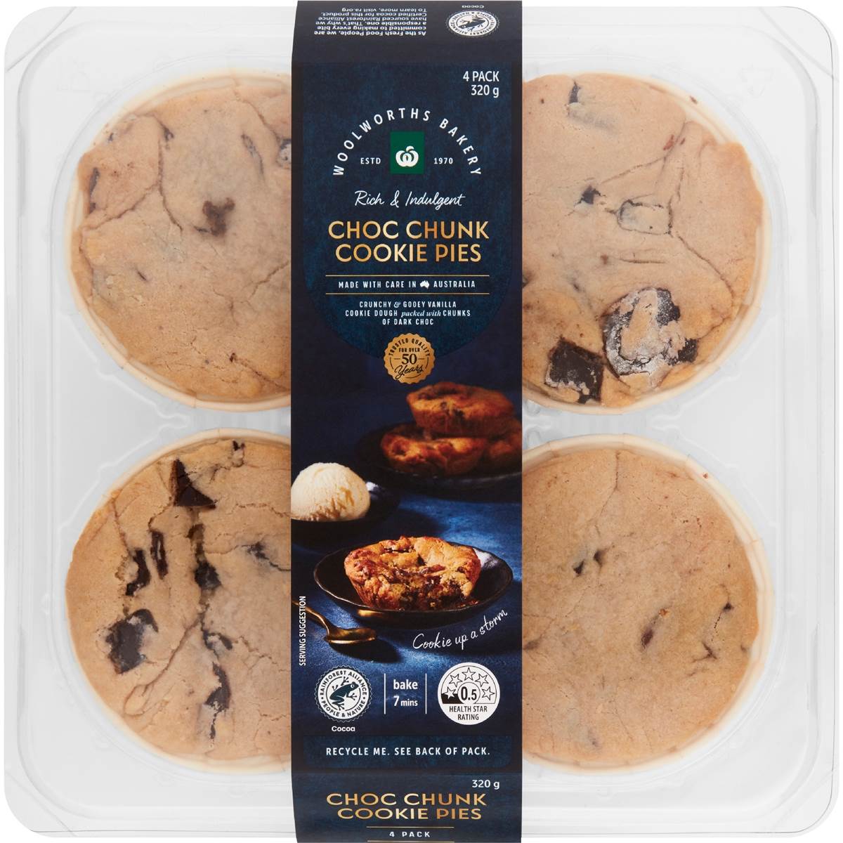 Woolworths Choc Chunk Cookie Pie